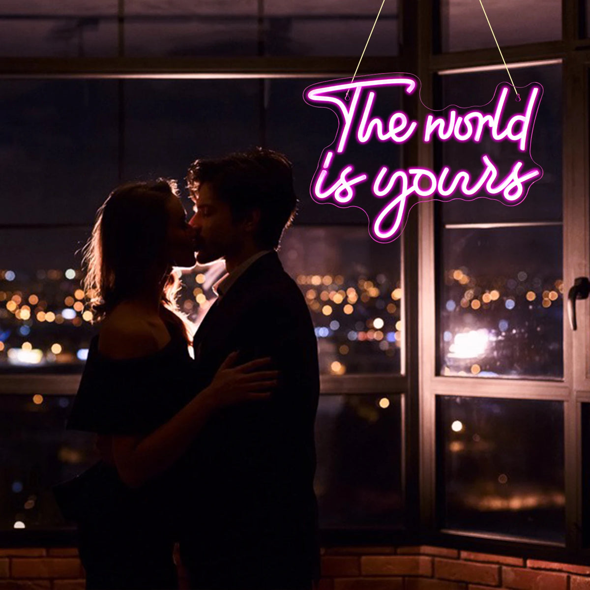 The World Is Yours – letreiro de néon LED (5 V USB)