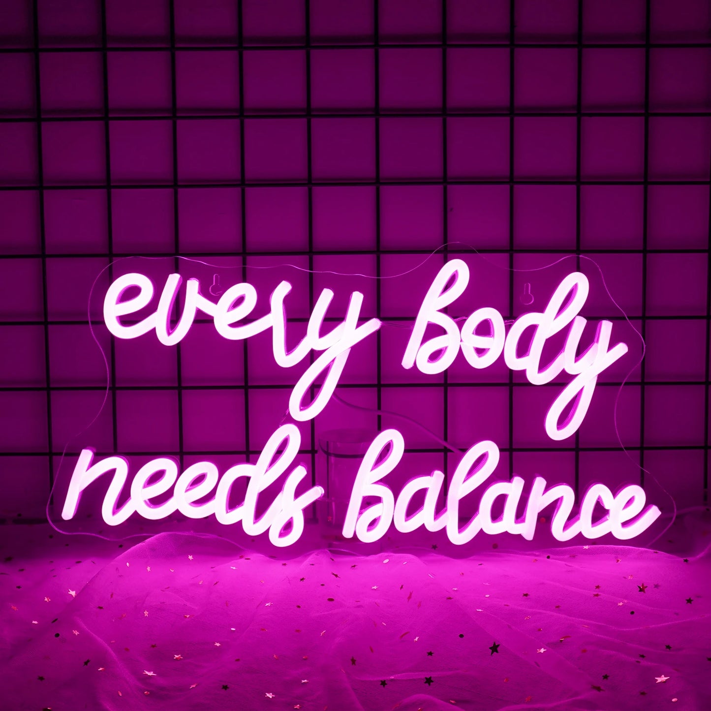 Every Body Needs Balance 5V USB LED Neon Sign - Budget Friendly