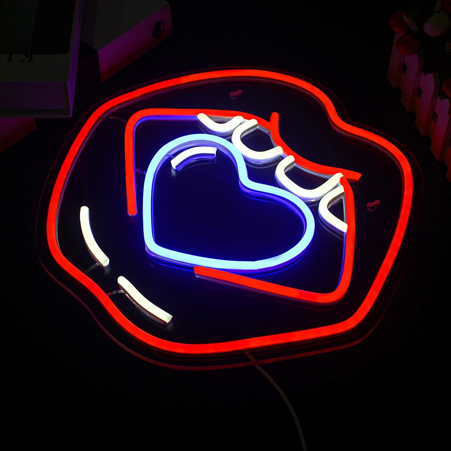 Caring Lips Letreiro de LED USB 5V - Econômico