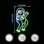 Rã verde – letreiro de néon LED (5 V USB)