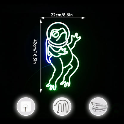 Green Frog 5V USB LED Neon Sign - Budget Friendly
