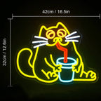 Gato – letreiro de néon LED (5 V USB)