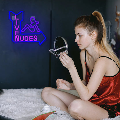 Live Nudes Girl 5V USB LED Neon Sign - Budget Friendly