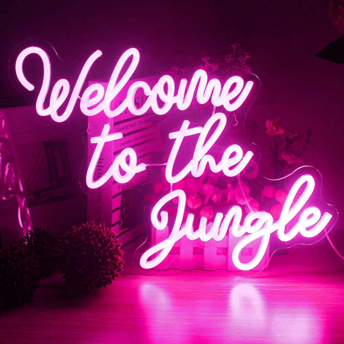 Welcome to the Jungle – letreiro de néon LED (5 V USB)