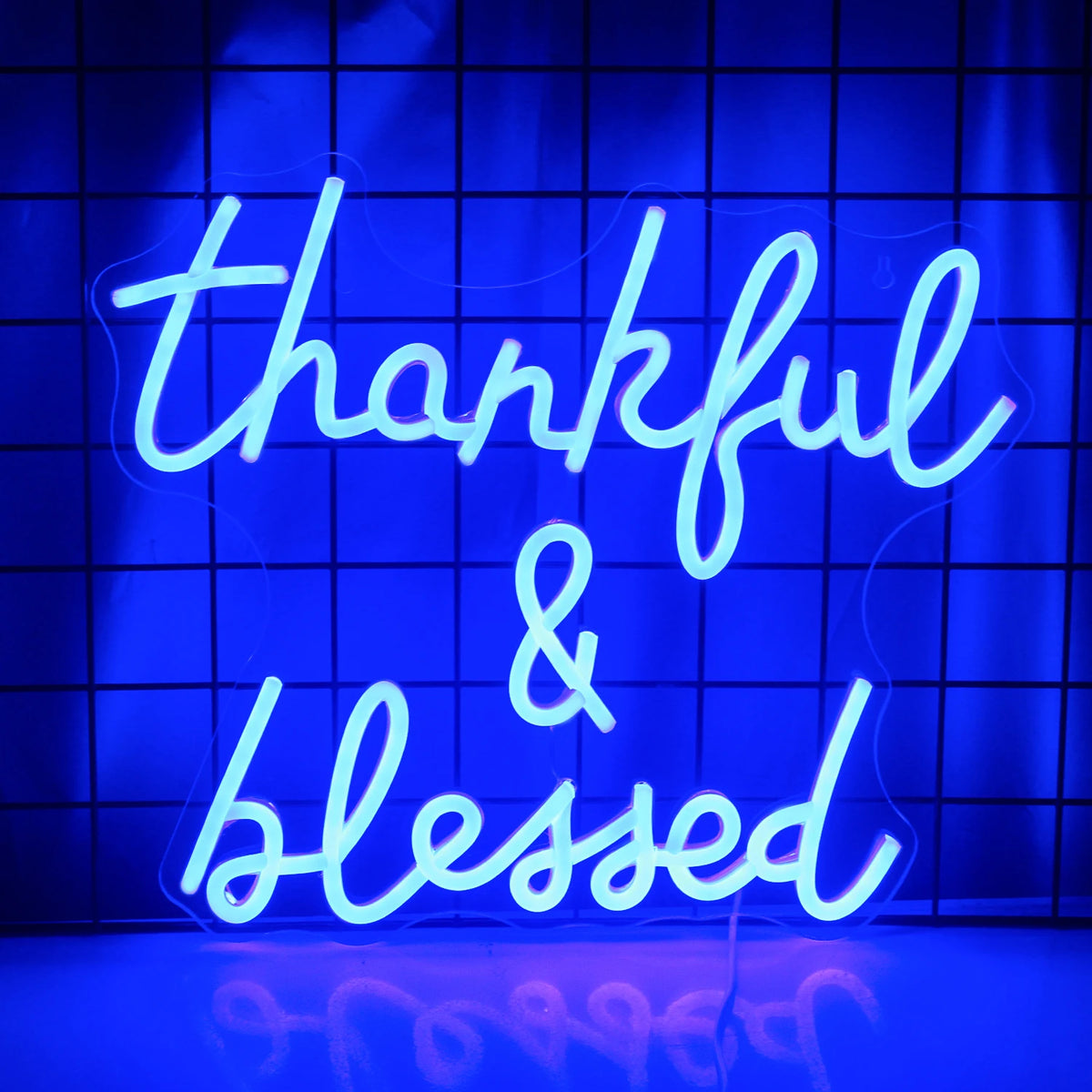 Thankful & Blessed 5V USB LED Neon Sign - Budget Friendly