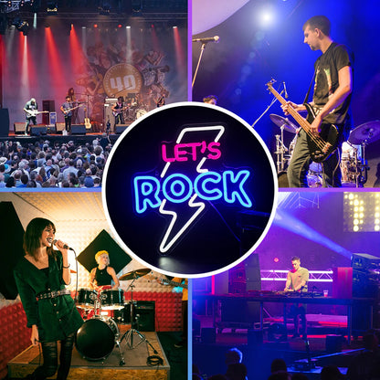 Let's Rock 5V USB LED Neon Sign - Budget Friendly