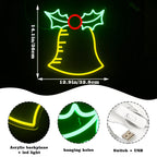 Sino de Natal – letreiro de néon LED (5 V USB)
