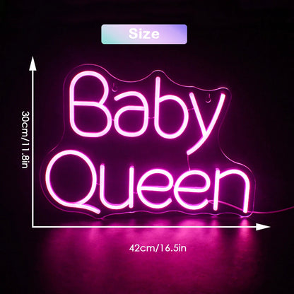 Baby Queen 5V USB LED Neon Sign - Budget Friendly