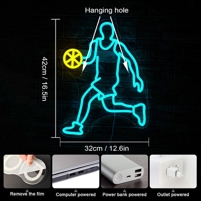 Letreiro de LED USB 5V de Basquete - Econômico