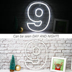 Números de aniversário com animais de desenhos animados 0–9 – letreiro de néon LED (5 V USB)