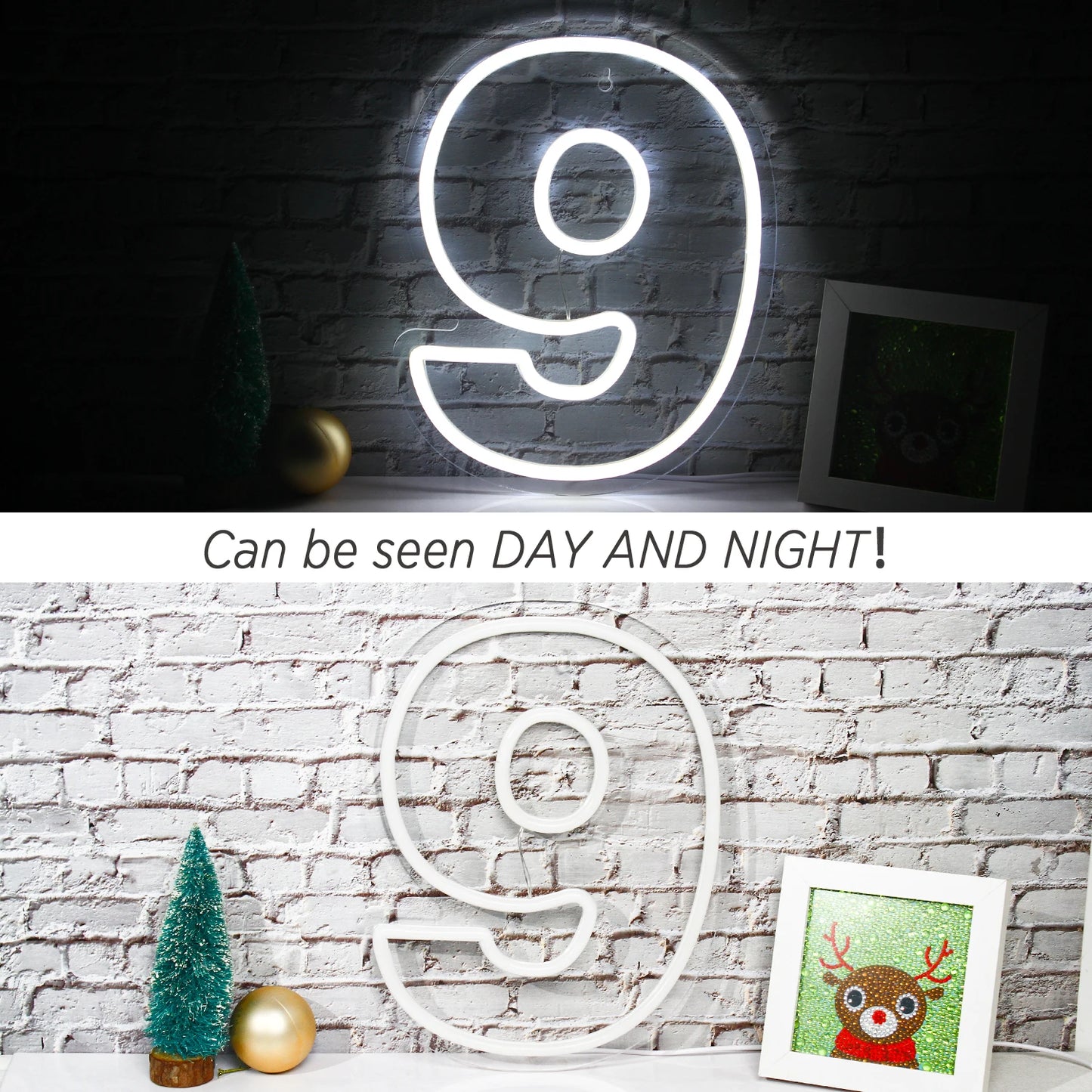 Número Digital de Aniversário 0-9 Letreiro de LED USB 5V - Econômico