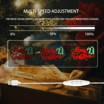 Árvore de Natal 5V USB Letreiro de LED - Econômico