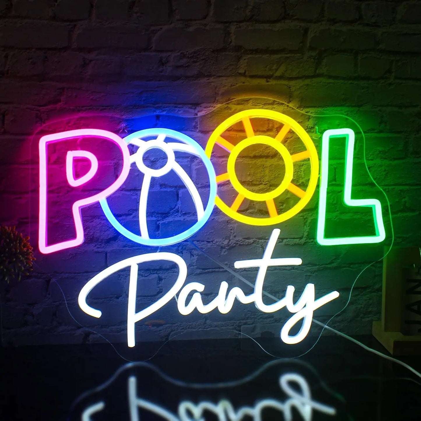 Pool Party 5V USB LED Neon Sign - Budget Friendly