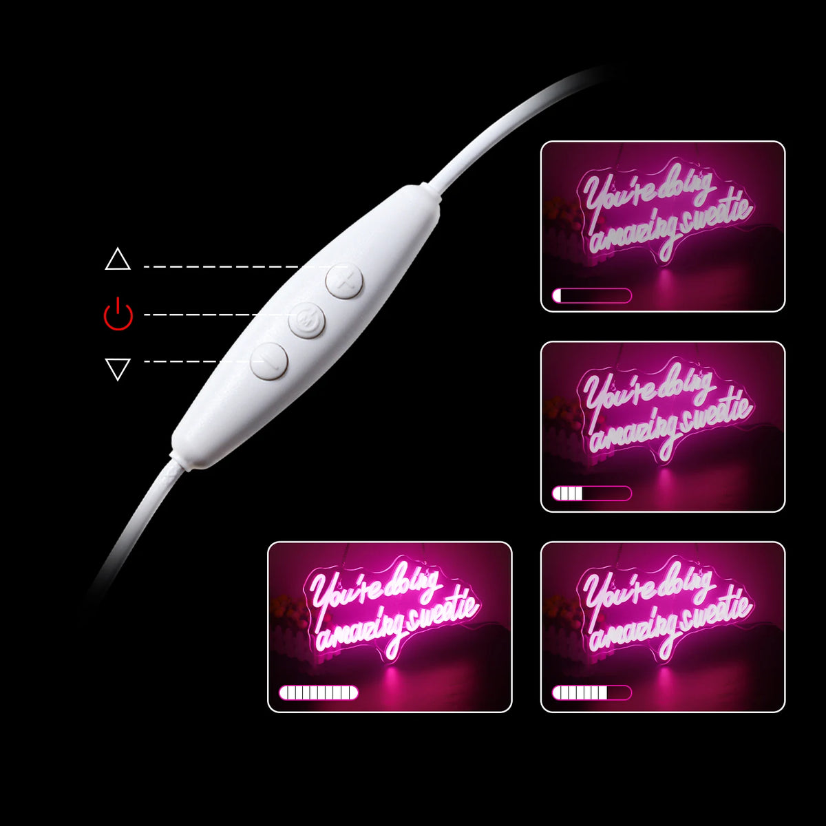 You're Doing Amazing Sweetie – letreiro de néon LED (5 V USB)
