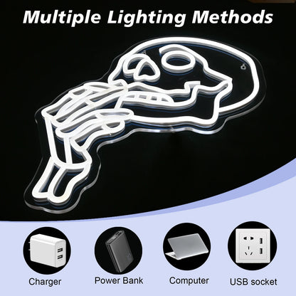 Skull 5V USB LED Neon Sign - Budget Friendly
