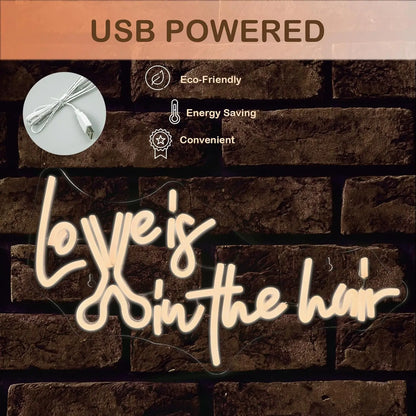 Amor nos Cabelos 5V Letreiro de LED USB - Acessível