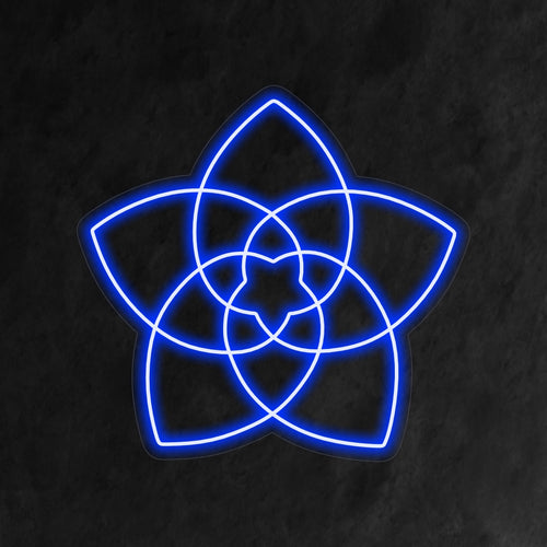 "Placa de Neon com Geometria Sagrada e Flor" é uma adição espiritual e complexa ao seu interior. Uma luminária de neon que combina geometria sagrada e elementos florais para um design cativante.