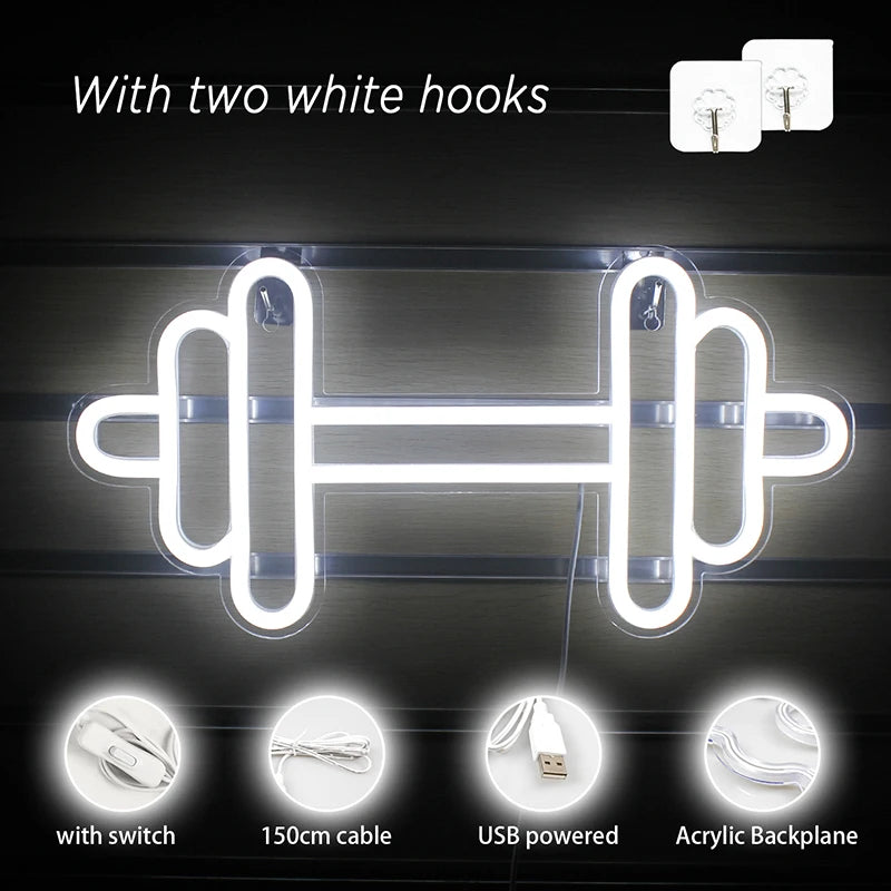 Barra de pesos – letreiro de néon LED (5 V USB)