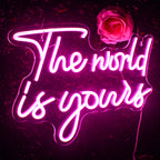 The World Is Yours – letreiro de néon LED (5 V USB)
