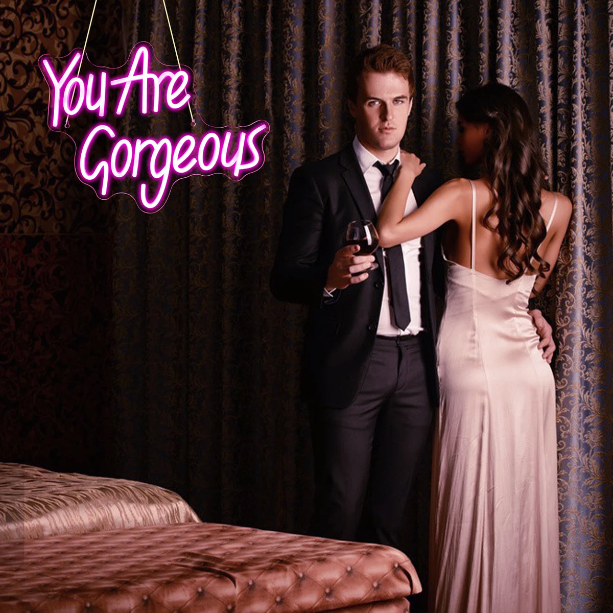 You Are Gorgeous – reclame luminoso em néon LED (5 V USB)