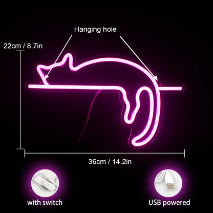 Cat 5V USB LED Neon Sign - Budget Friendly