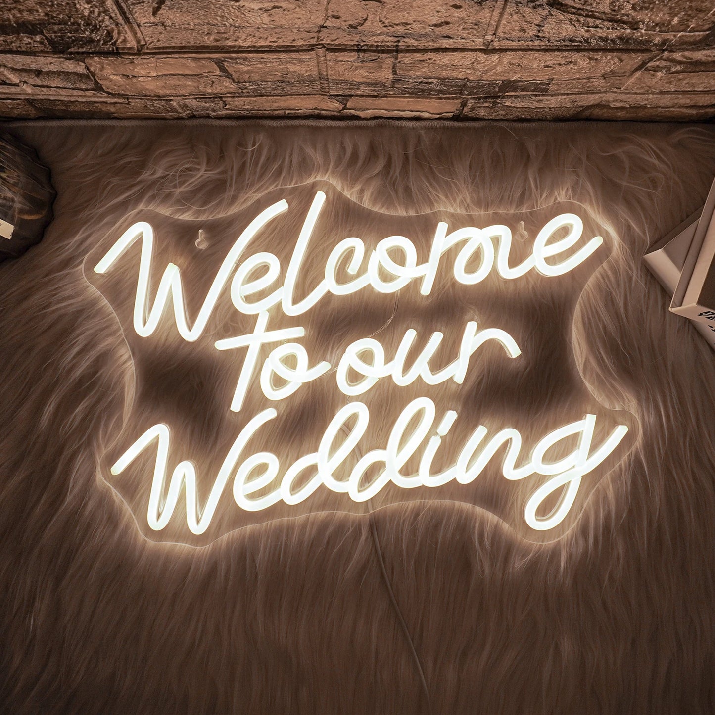 Bem-vindo ao Nosso Casamento Letreiro de LED USB 5V - Econômico