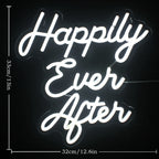 Happily Ever After – letreiro de néon LED (5 V USB)