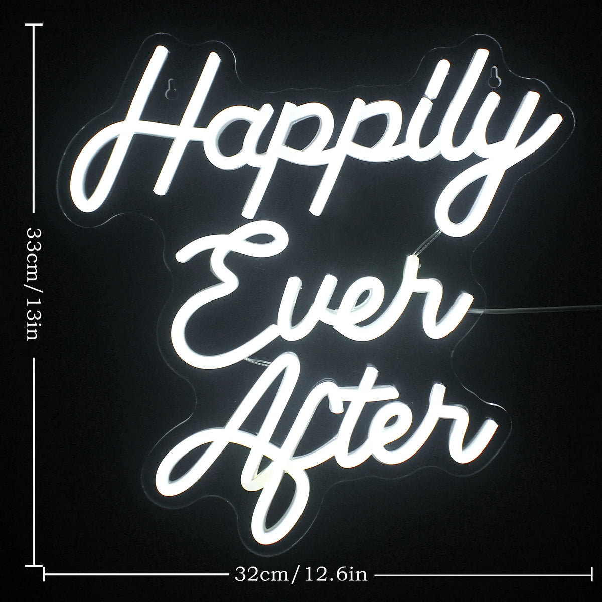 Happily Ever After – letreiro de néon LED (5 V USB)