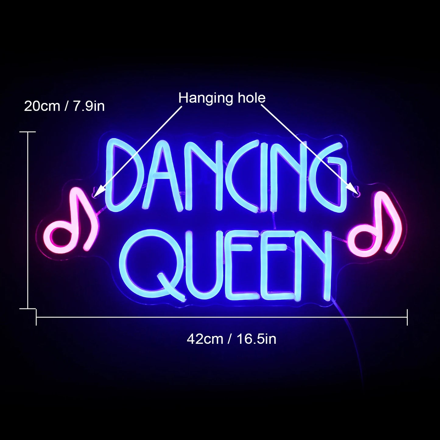Letreiro de LED Dancing Queen 5V USB - Econômico