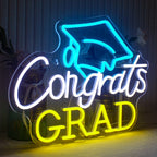 Congrats GRAD – Chapéu de finalista – letreiro de néon LED (5 V USB)