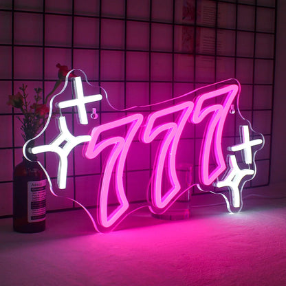 Placa de LED 777 Número da Sorte 5V USB - Econômica