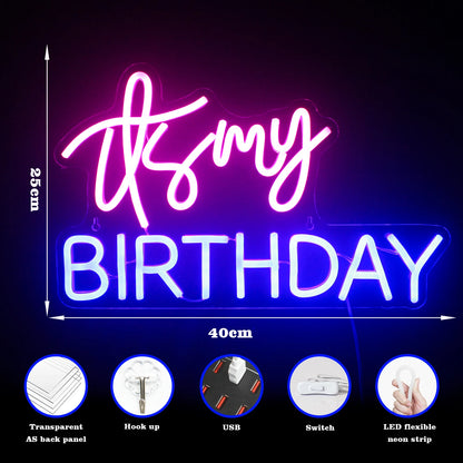 Meu Aniversário 5V USB Letreiro de LED - Econômico