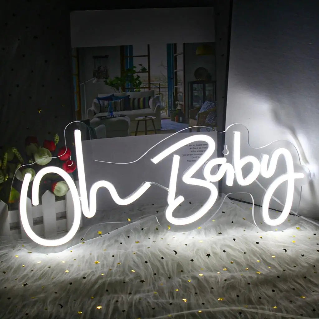 Oh Baby Letreiro de LED USB 5V - Econômico