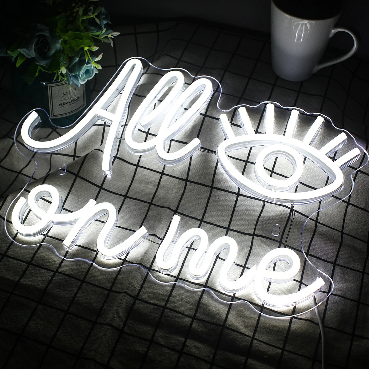 Todos os Olhos em Mim 5V USB Letreiro de LED - Econômico
