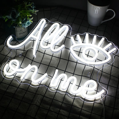 Todos os Olhos em Mim 5V USB Letreiro de LED - Econômico
