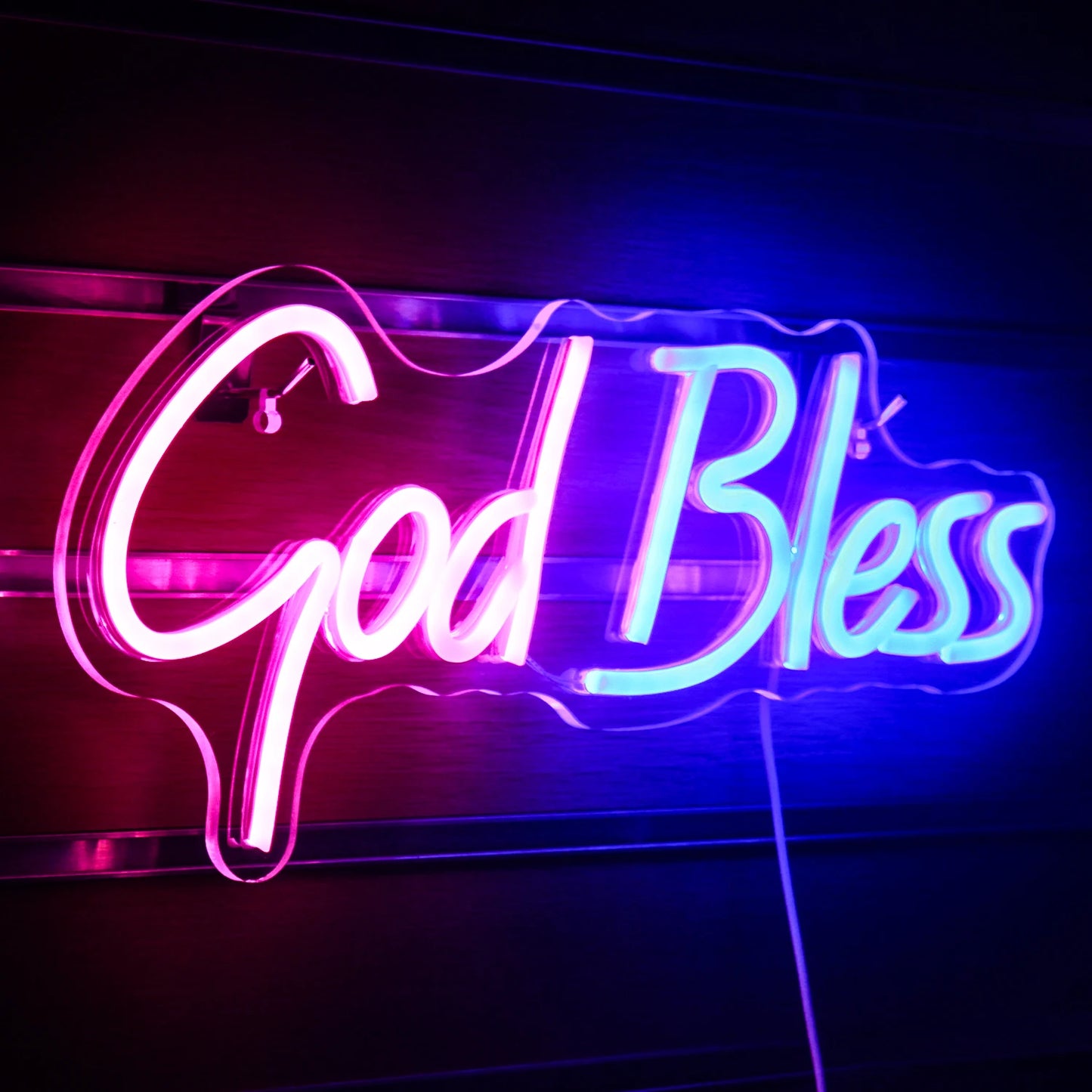 Deus Abençoe 5V USB Letras de LED - Econômico