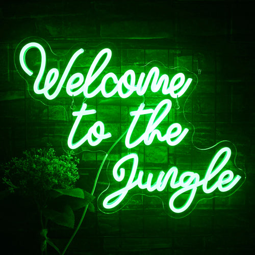 Welcome To The Jungle – letreiro de néon LED (5 V USB)