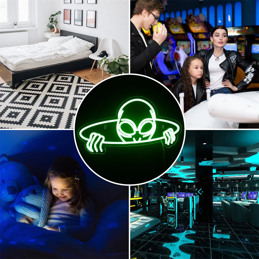 Letreiro de LED Alien 5V USB - Econômico