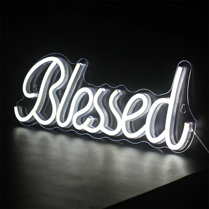 Letreiro de LED "Abençoado" 5V USB - Econômico