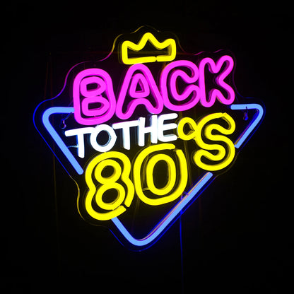 Back to the 80s 5V USB LED Neon Sign - Budget Friendly