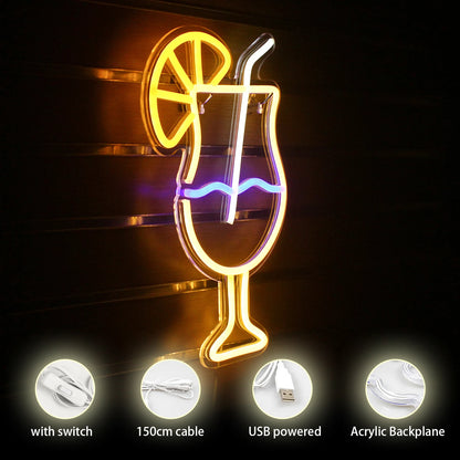 Drink Cup 5V USB LED Neon Sign - Budget Friendly