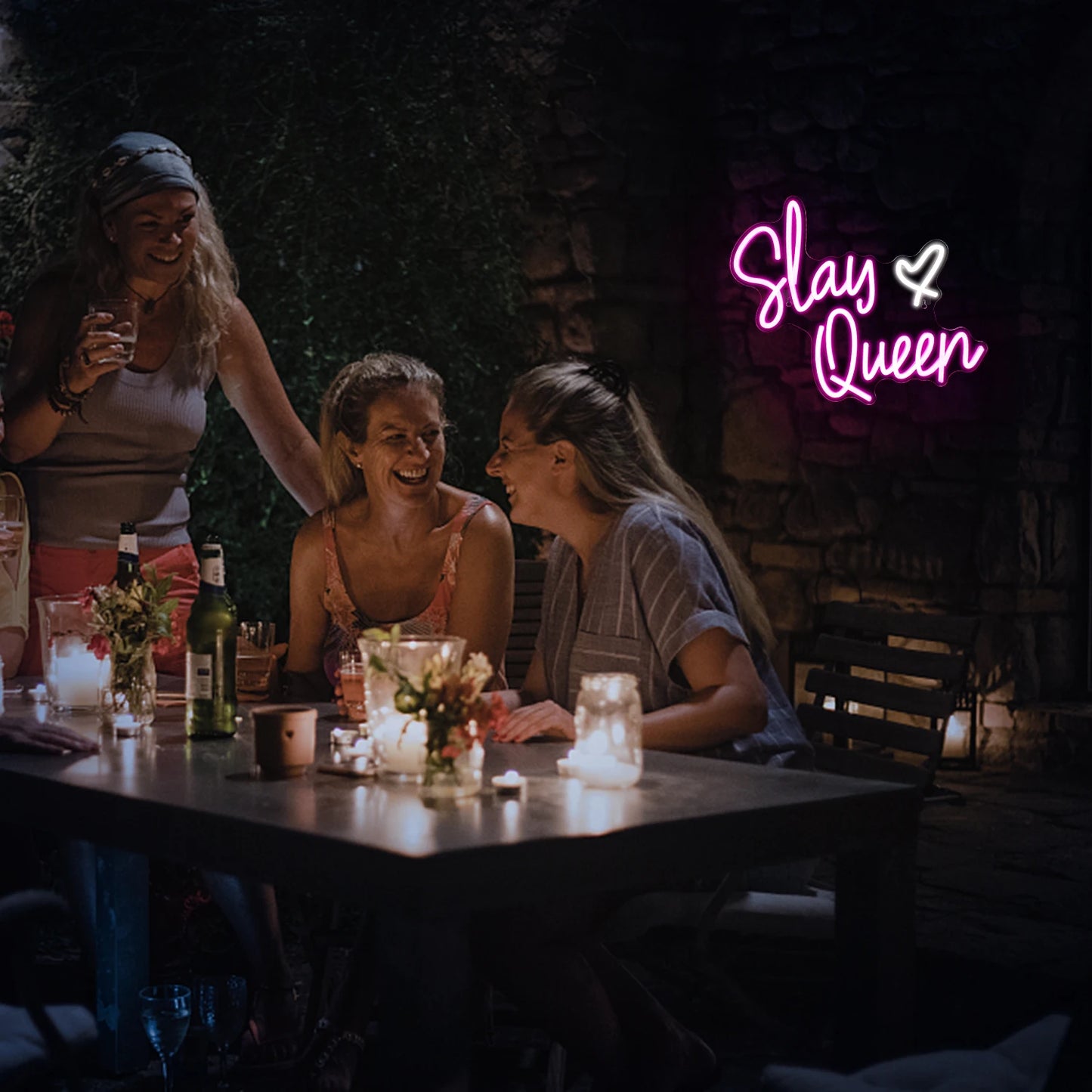 Letreiro de LED USB 5V "Slay Queen" - Econômico