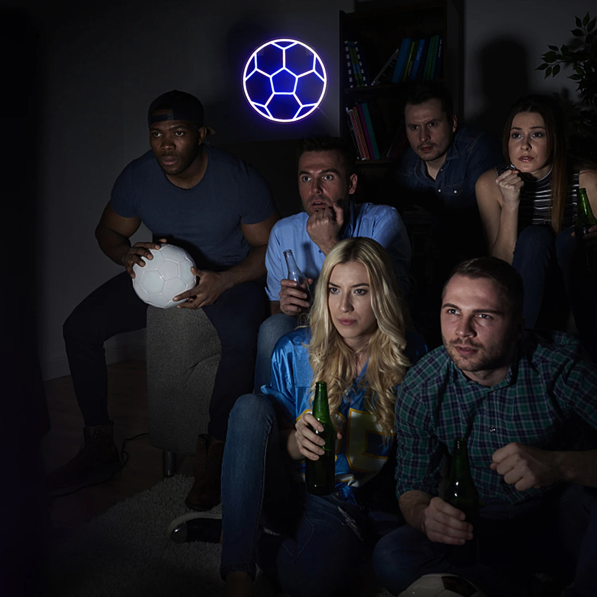 Futebol – letreiro de néon LED (5 V USB)