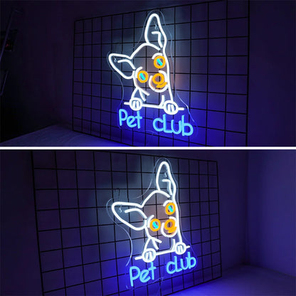 Letreiro de LED USB 5V - Pet Club - Econômico
