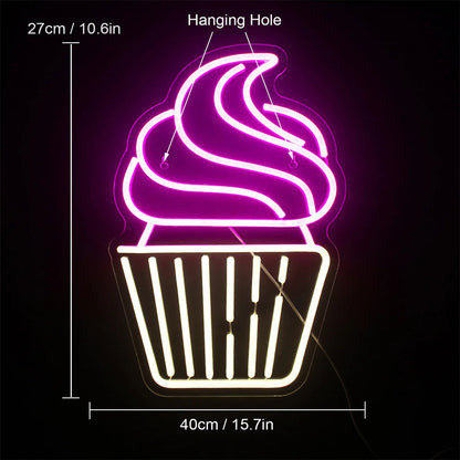 Letreiro de LED Cupcake 5V USB - Econômico