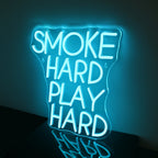 Smoke Hard Play Hard – letreiro de néon LED (5 V USB)
