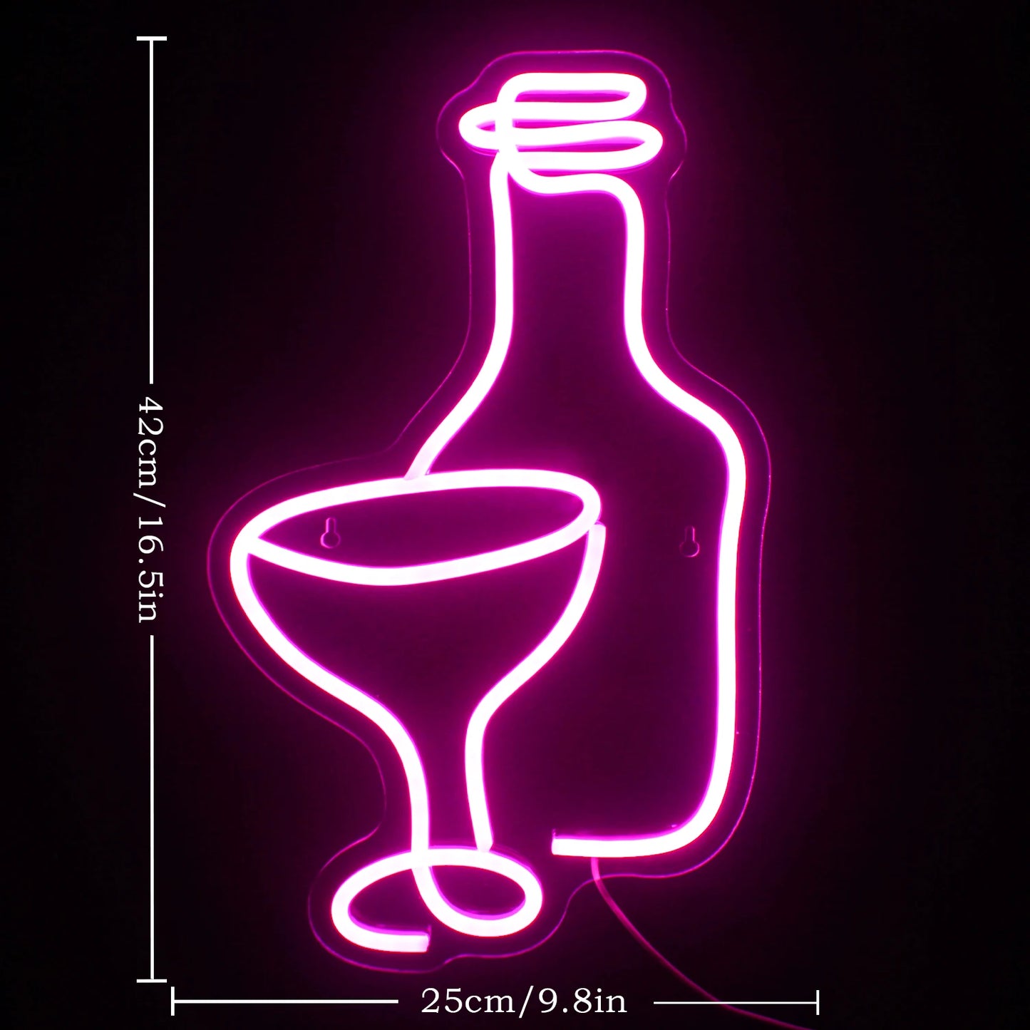 Taça de Vinho Placa de LED 5V USB - Econômico