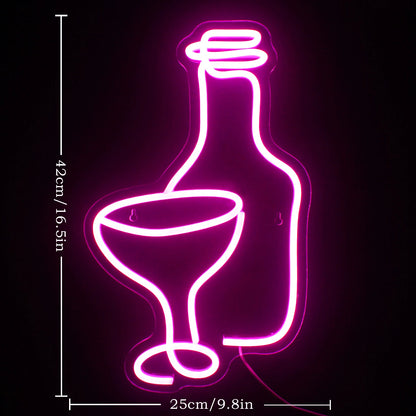 Taça de Vinho Placa de LED 5V USB - Econômico