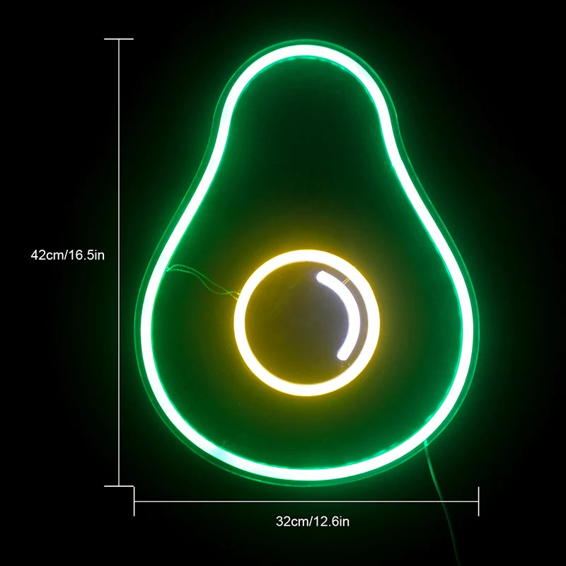 Placa de LED 5V USB em Formato de Abacate - Econômica
