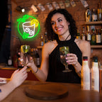Mojito – Copo de cocktail, citrinos e hortelã – reclame luminoso em néon LED (5 V USB)